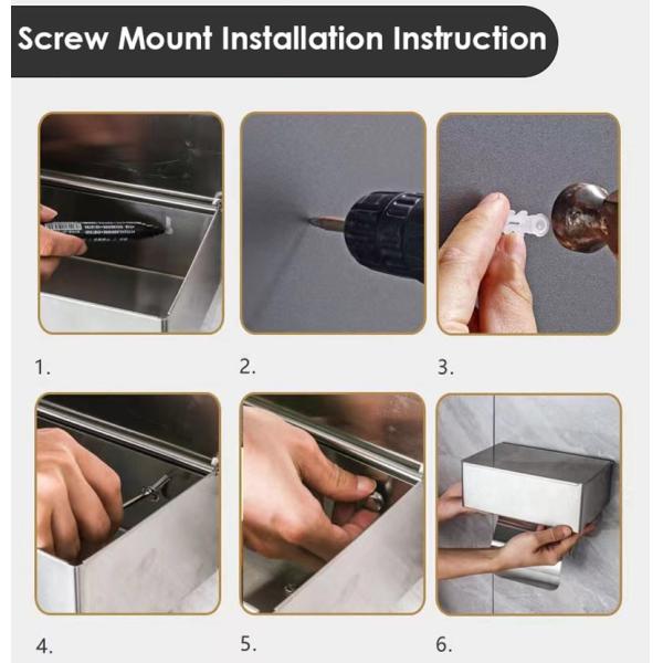 Large Stainless Steel Toilet Paper Dispenser Multifunctional Multipurpose