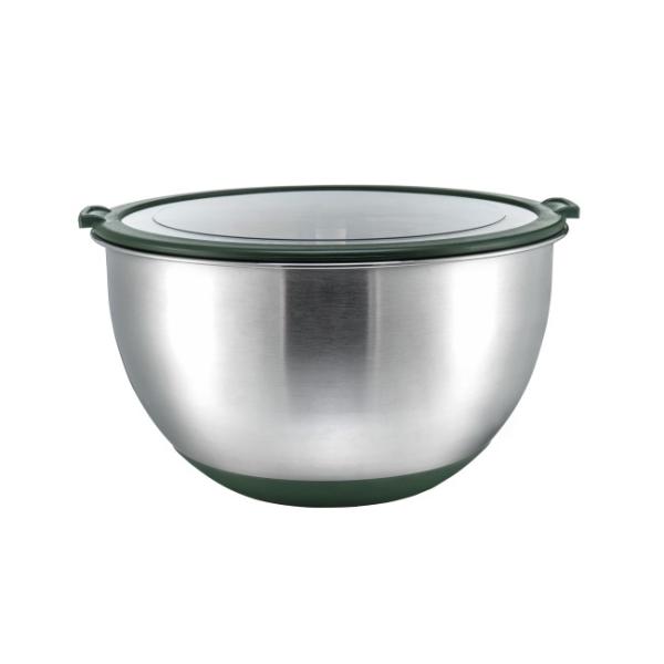 Bol à mélanger en acier inoxydable 304 avec couvercle en ABS 1500ml 3000ml 5000ml