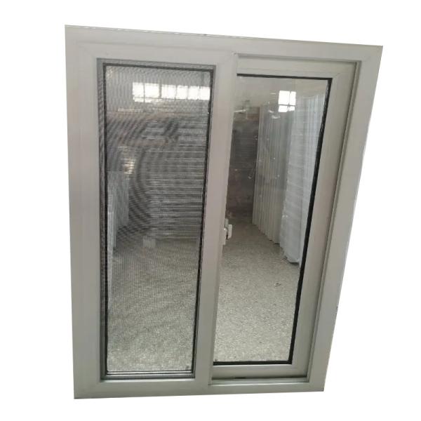 Single Double Glass Pvc Sliding Window With Mosquito Net
