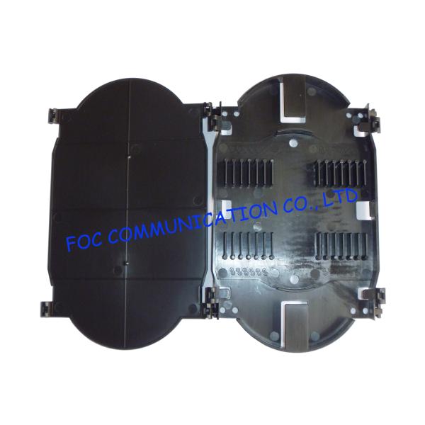 ABS Plastic Fiber Optic Patch Panel Splice Tray Black , ODF / Splice Closure
