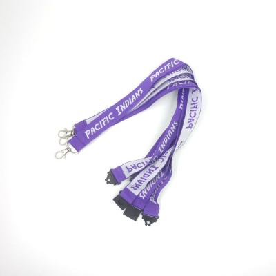 Sublimation Printing Logo Woven Neck Lanyards Free Artwork Services With Clip