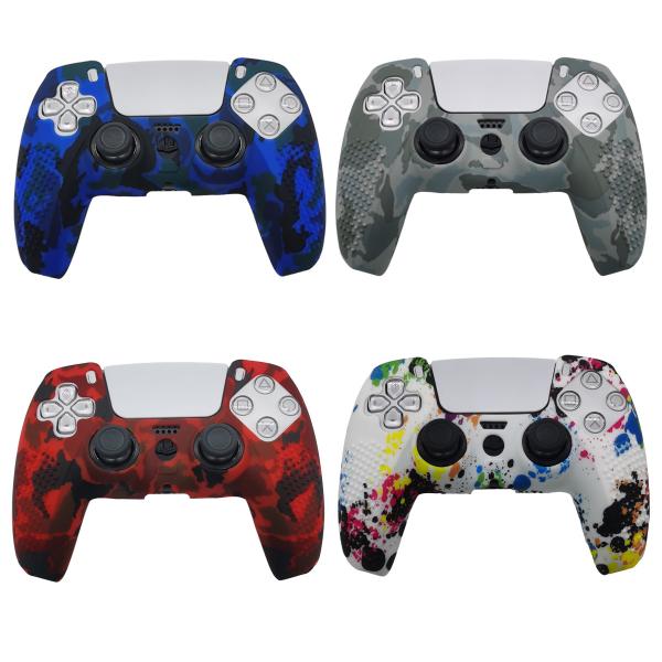 Comfortable Hand Grip PS5 Dualsense Silicone Cover Water-Transfer Printing Hi-Tech