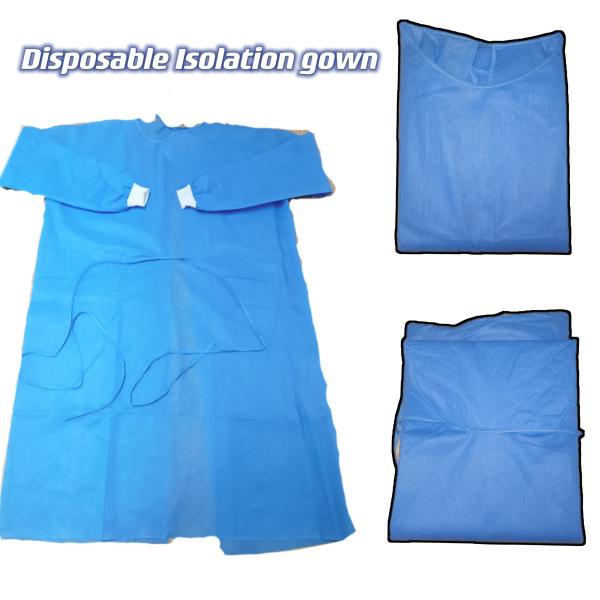 Non Sterile Isolation Gown With 3 Year Shelf Life AAMI Level 1 2 3 Protection