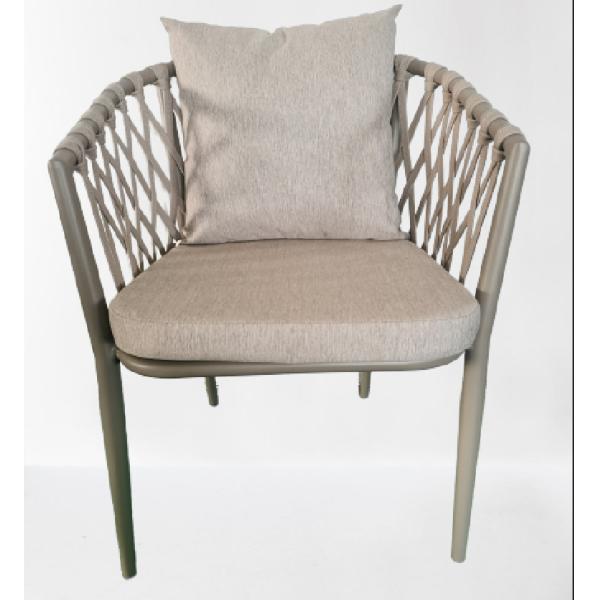 Luxury hotel Outdoor restaurant coffee dining set stackable fast food chair Rope Garden Chairs rope chair---6322