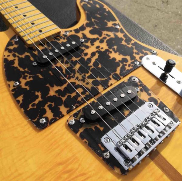 Custom Prince HS Anderson Hohner Madcats Mad Cats Amber Yellow Flame Maple Top Electric Guitar
