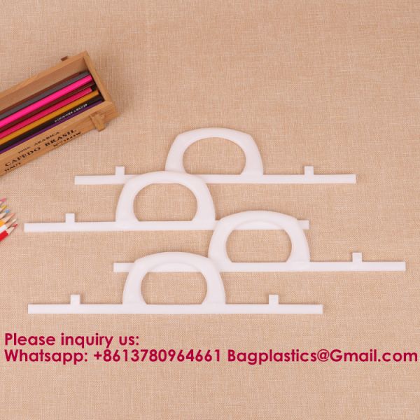 PLASTIC HANDLE PLASTIC HANGER HANDLE BAG HANGER BAG Wholesale Plastic Detachable Bag Handle Packaging Bag Handles Hanger White 13cm 20cm For Packing Gift Storage Bags Accessories