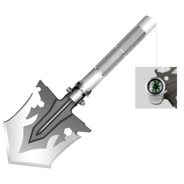 Outdoor multifunctional military shovel, camping survival, mountaineering, fishing, four section shovel, foldable garden