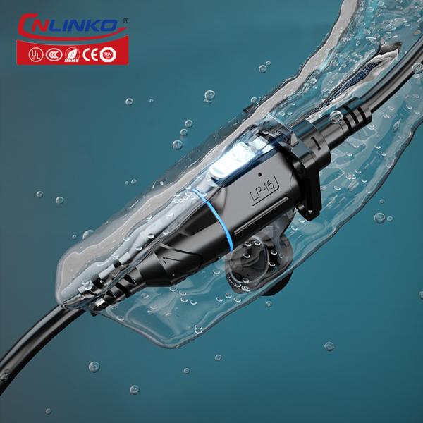 Cnlinko Manufacturer LP16 Industrial Waterproof Fast Transfer Data USB Type c Connector Male Usb Type c Female Connector
