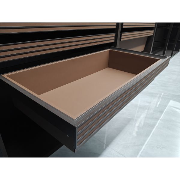 MJMHD Pull-Out Basket / Drawer Organizer, LB-5 Model, 964x485x170mm Shallow Open Storage Box, MDF Core with PVC Coating for Wardrobe & Closet