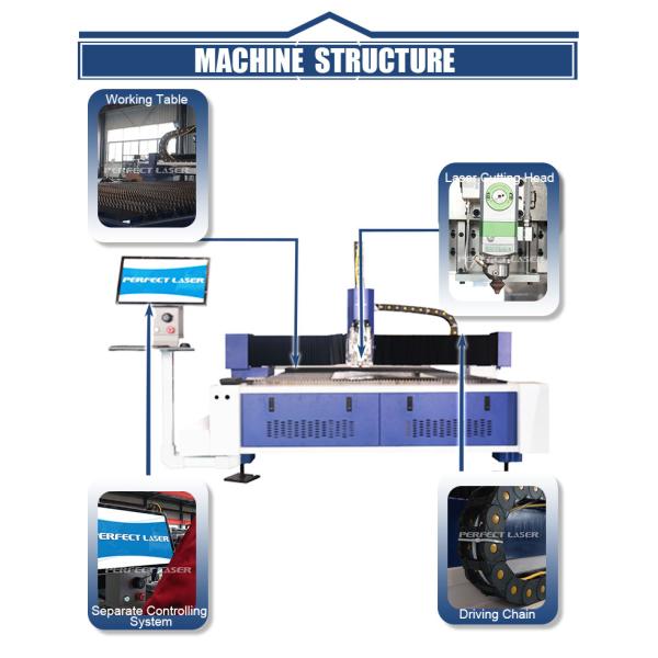 1000w 1500W 2000w Laser Fiber Metal Cutting Machine 3000*1500mm Single Table For Mild Steel Aluminum Steel Sheet