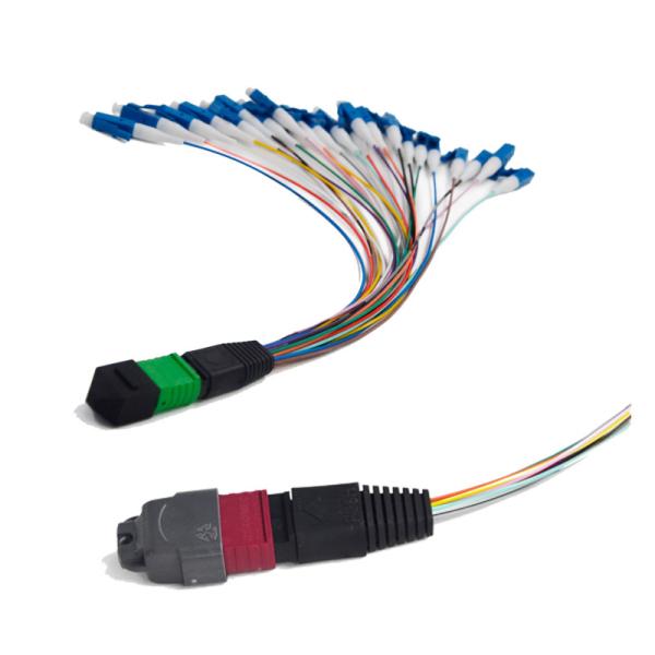 3.0mm LSZH Round MPO MTP Patch Cord with Low Insertion Loss ≤0.35dB for 10G OM3 OM4 Multimode Applications