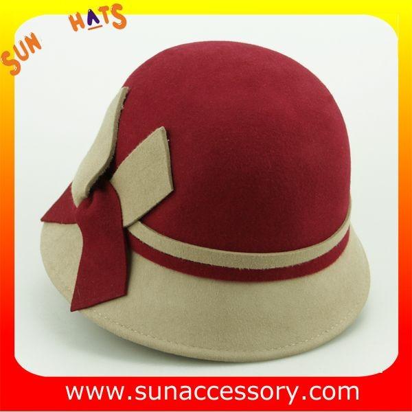 2044 ladies fashion hats wholesale ,100% Australia wool felt cloche hats