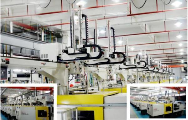 Large Size Servo Robot Arm , 5 Axis Robotic Arm 350 - 450Ton Injection Press