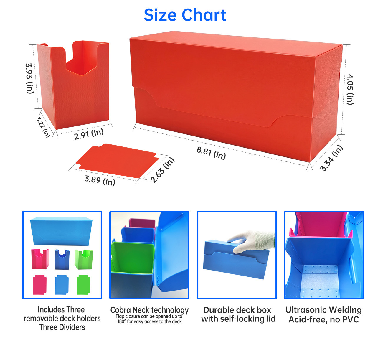 Board Game YuGiOh Deck Box TCG Party Large Card Storage Box