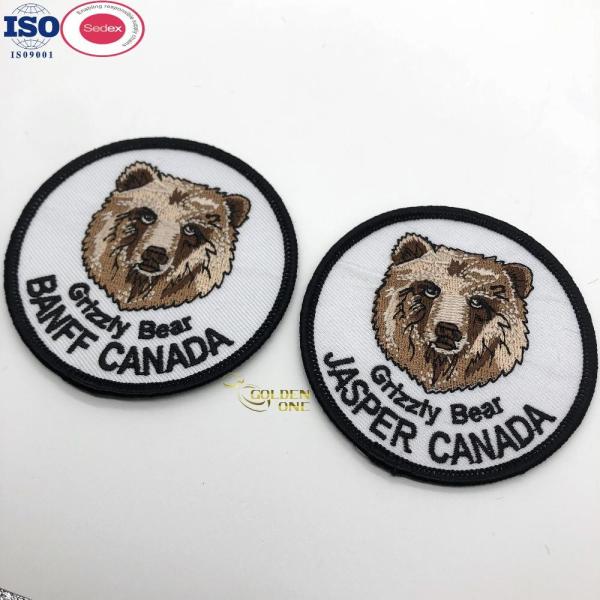 Hat Chenille Embroidered Cloth Patches Iron On Custom Silicone Rubber