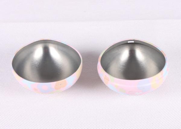 Custom Tinplate Easter Egg Tin Box , Candy Gifts Packaging Metal Easter Egg Tins