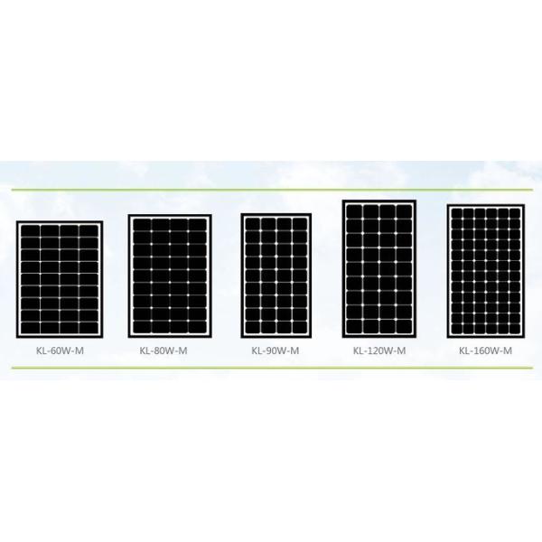 Aluminum 60w Crystalline Solar Panel 21.6v Circuit Voltage Low - Iron Glass