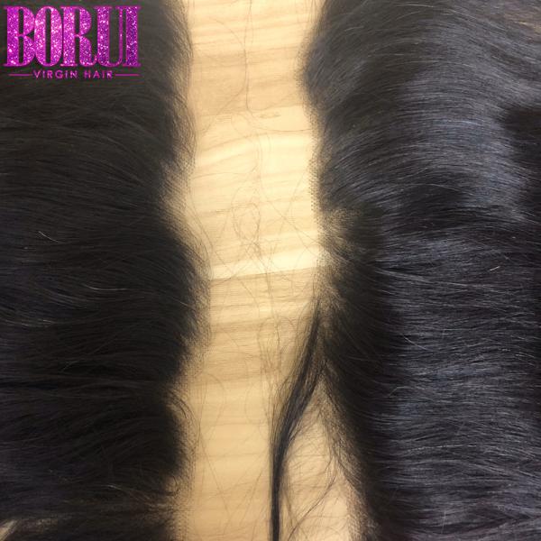 Отсутствие запутывая волос девственницы волны закрытия 13кс4 шнурка ХД цвета прямых индийских естественного