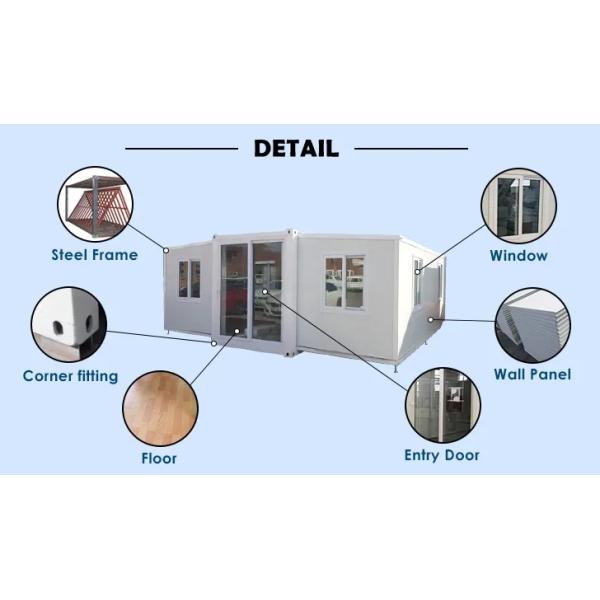 Luxury Tiny Prefab Modular Container House Expandable Office 20ft 40ft