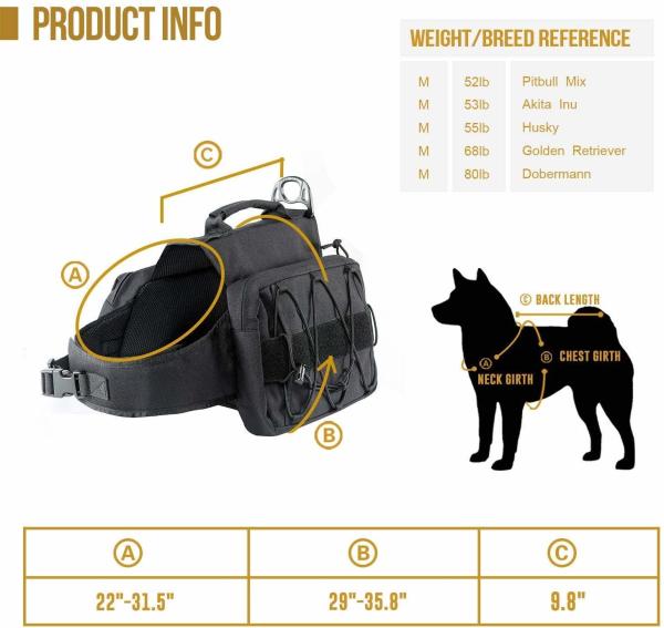 Bloco de nylon avançado traseiro do cão de Fanny Pack Heavy Duty Water-Resistant K9 do cão da versão 1000d
