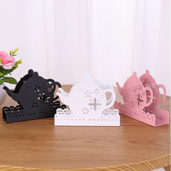 Home Decoration Metal Napkin Holder Teapot Design Tissue Holder Eco - Friendly