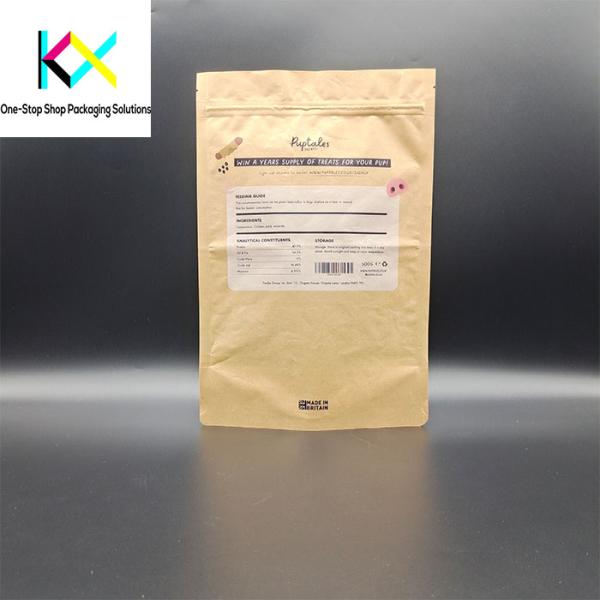 Custom Food Packaging Bags with kraft paper Stand Up Pouch Design for Food and Snacks