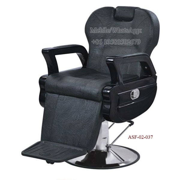 ASF-02-037 Stainless Steel Round Based Hair Cutting Barber Chair,Classic Barbar Chair