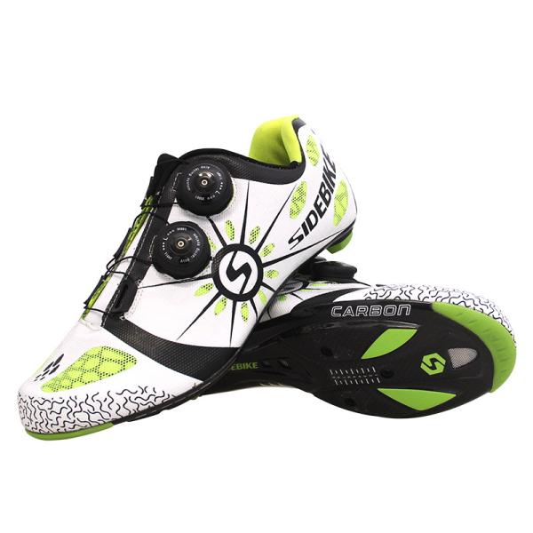 Men'S Carbon Road Bike Shoes , Carbon Road Cycling Shoes Sole Light Weight