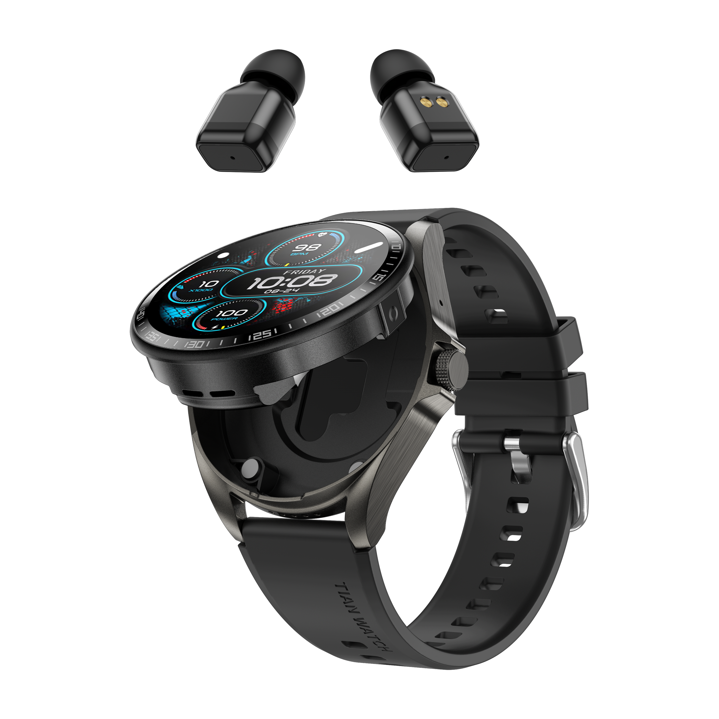 Dual Bluetooth Smart Watch with Call Function & Health Monitor