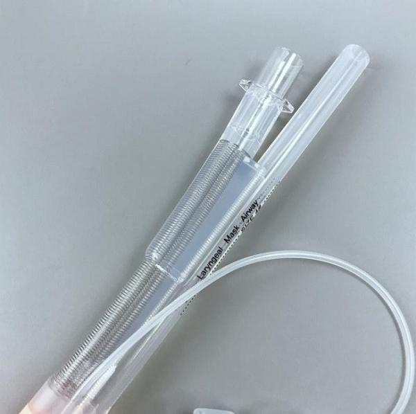 Máscara laríngea do lúmen dobro, com o lúmen gástrica (descartável, silicone reforçado)