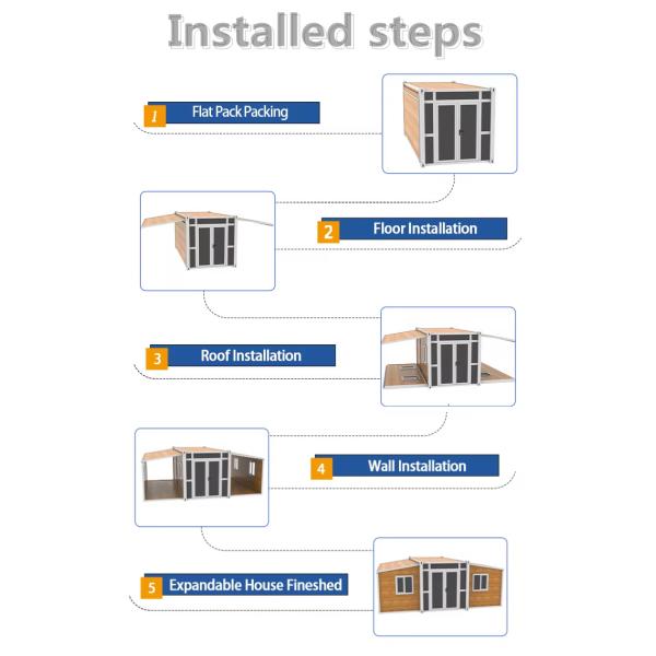 Expanding Shipping Container Home With Terrace Luxury Mobile 20ft 40ft  Modular Homes