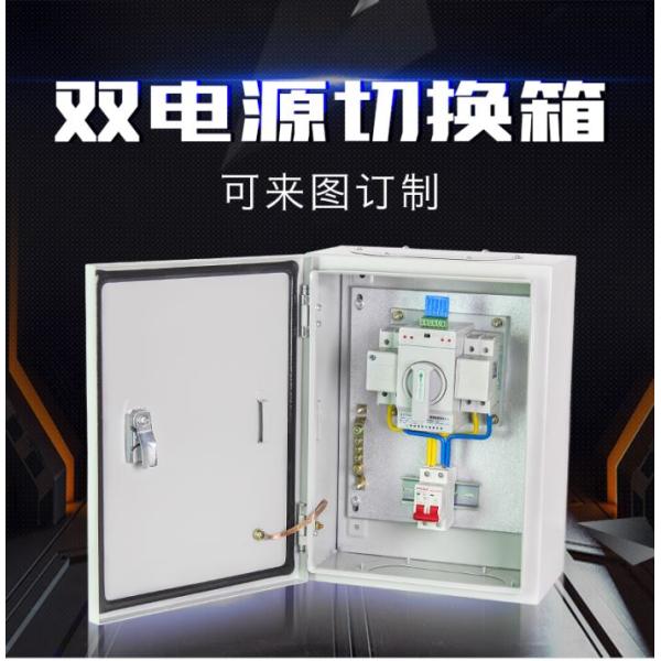 Compact Single Phase Automatic Transfer Switch ATS Box Waterproof Wall - Mount 2 Pole 63A  400V