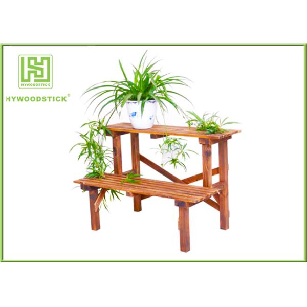Standing Outdoor Durable Bamboo Flower Pots Garden Shelves For Home