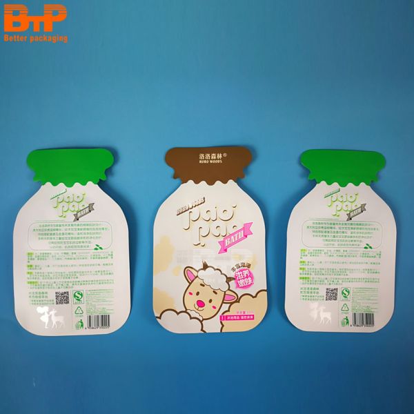 Custom Cosmetics Shaped Pouches Custom-tailored Package for 30ml Seaweed Liquid Facial Mask Packaging Bags