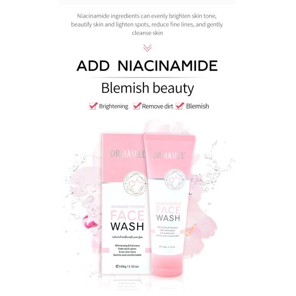 Face Wash Moisturizing Dark Spots Removal Niacinamide Whitening Face Wash 100ml