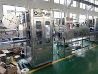 Máquina de etiquetas automática carbonatada da luva do psiquiatra da garrafa DE VIDRO do ANIMAL DE ESTIMAÇÃO de /juice 200 BPM da bebida