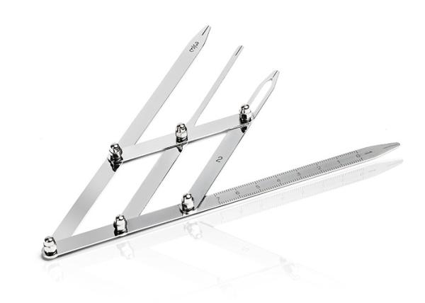 CE Eyebrow Tattoo Ruler Sliver Ratio Permanent Makeup 4 Prong Stainless Steel Golden Mean Calipers