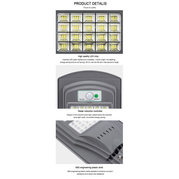 IP65 Dusk To Dawn Waterproof Solar LED Street Lights 80pcs Outdoor