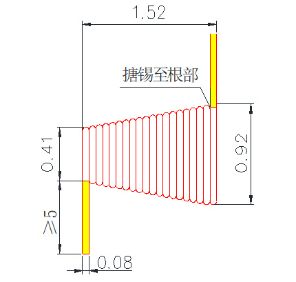 130nH Conical Inductors Bias Tee Radio Frequency Choke 22GHz