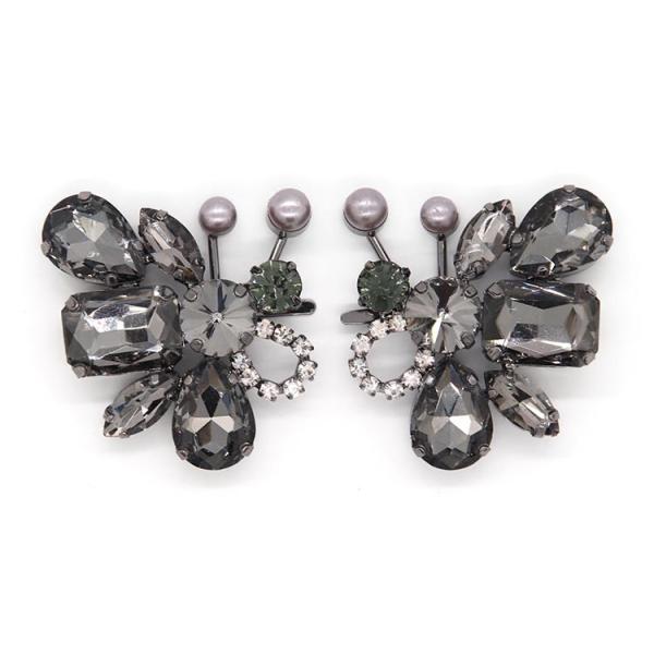 Bee Shaped Popular Rhinestone Shoe Buckle Nickel / Black / Gold Color