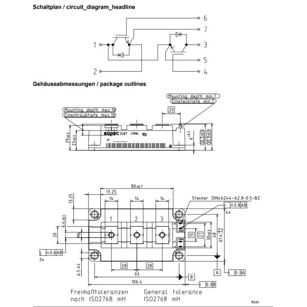 NEW FS500R17OE4D/BGAD-21C three phase input rectifier  IGBT MODULE+DRIVE 1700V  500 A