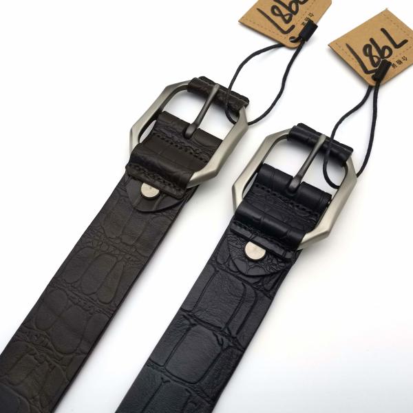 OEM Retro Style Braided Leather Belt With Metal Buckle Width 38mm