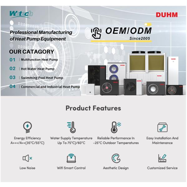 Коммерческий воздушный источник тепловой насос водонагреватель 70кВт R410a Включение/выключение воздух к воде тепловой насос OEM
