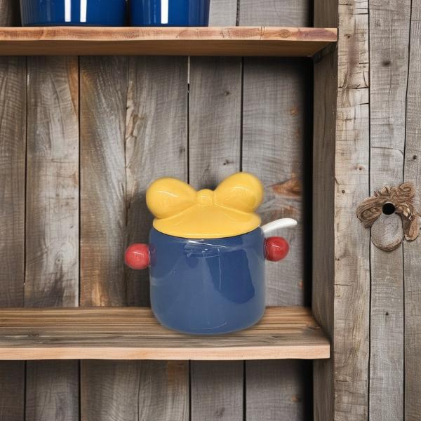 Wooden Lid Kitchen Storage Jar for Microwavable Glass Canister Sugar Tea Coffee Spices