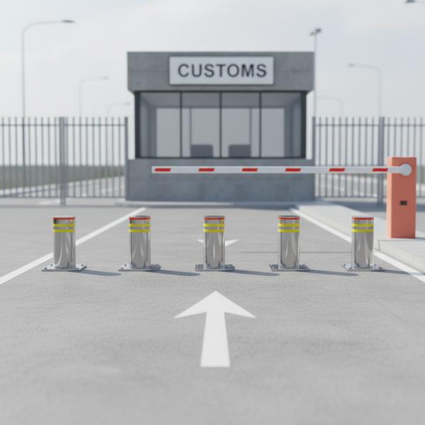304 Stainless Steel Automatic Rising Bollards with 220V Voltage and 600mm Height for Traffic Management