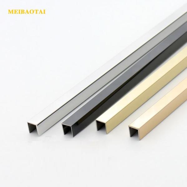 профили отделки 304 нержавеющей стали 8mm подковообразные кафельные черные декоративные