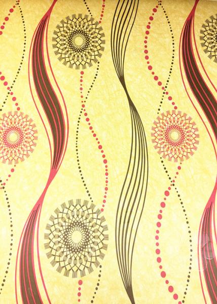 Embossed Vinyl Floral Self Adhesive Wallpaper Mould Proof Water Ink Printing