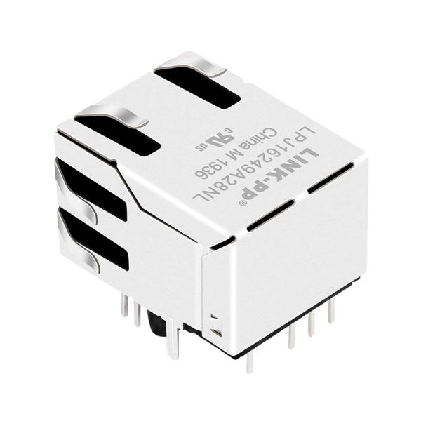 POE RJ45 Jack MOX-RJ45-1815GYV 10 / 100M LPJ16249A28NL With RESISTOR Leds
