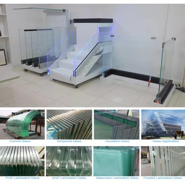 Aluminum U Channel Glass Railing with 10 Years Warranty and Max Centers 4000mm for Top Mounted Installation