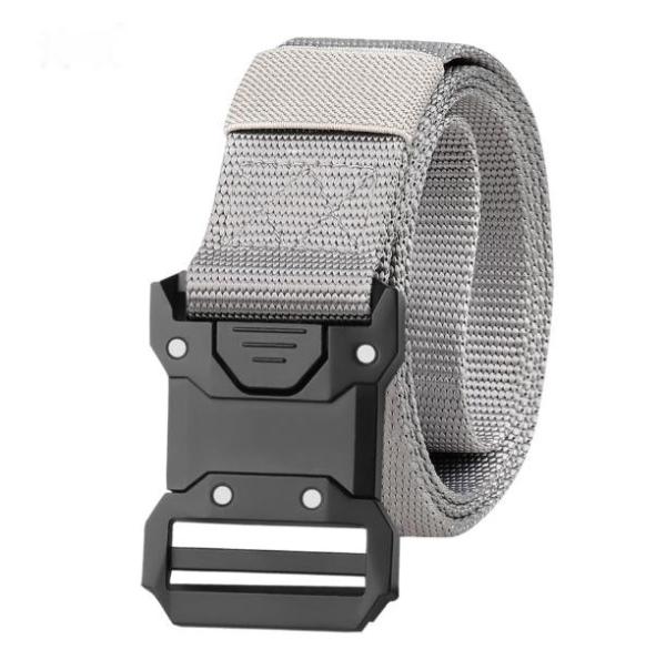 Men's Tactical Belt Outdoor Nylon Woven Workwear Belt With Alloy Buckle